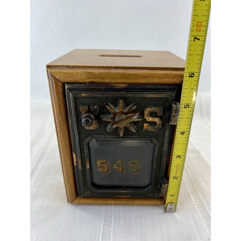 Antique 1901 Post Office Box Door Bank - WORKING COMBO - Am P.O. Equip Co Spur - Picture 5 of 16